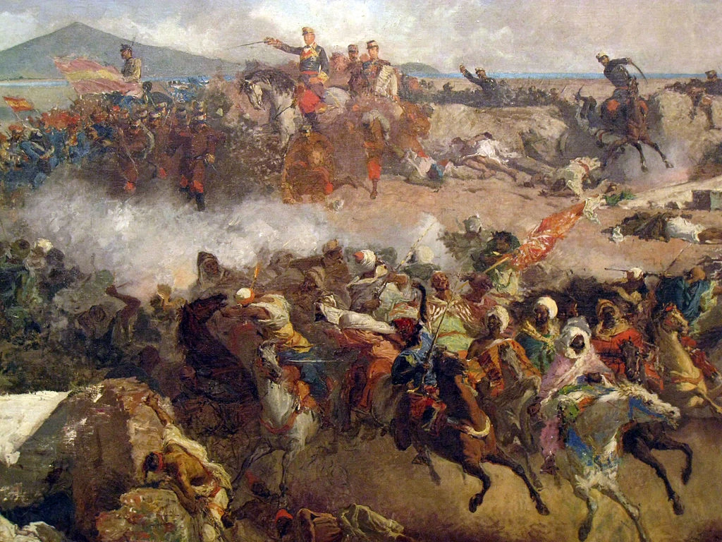La battaglia di Tetau - Museu Nacional d'Art de Cataluny, Barcellona, dettaglio
